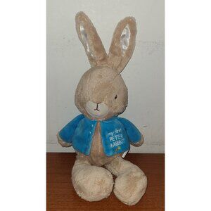 The World of Beatrix Potter PETER RABBIT Plush Toy Tan w/Blue Jacket 21"